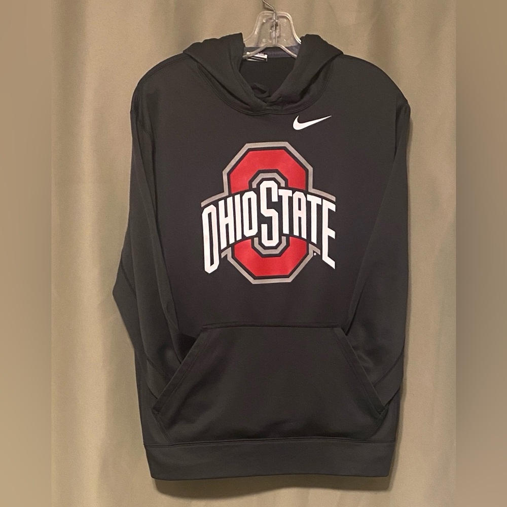 Ohio State Nike Therma-Fit Men's  Grey Pullover Hoodie Buckeyes Size M